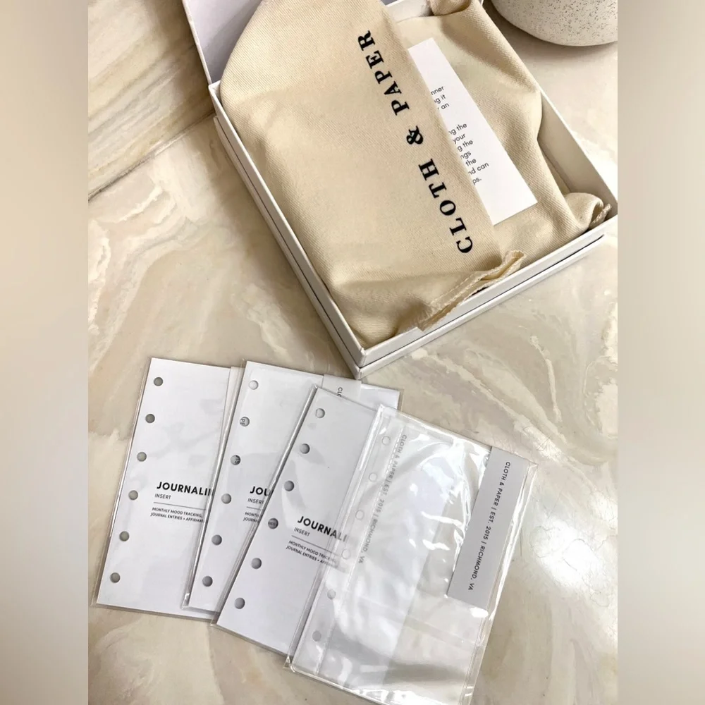 Cloth & Paper Leather Contoured Pocket Size Planner